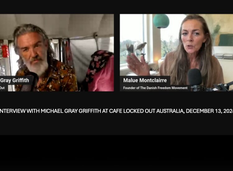 MALUE MONTCLAIRRE FOUNDER OF THE DANISH FREEDOM MOVEMENT JOINS MGG IN THE CAFE