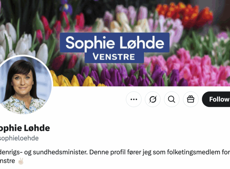 SOPHIE LØHDE DELTAGER I OVERTRÆDELSELSER AF WHO’s EGNE REGLER